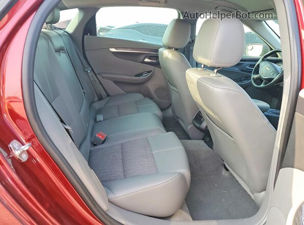 2G1105SA8G9177346 2016 CHEVROLET IMPALA Red Widok tylnych siedzeń