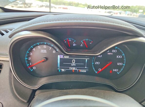 2G1145S31G9154075 2016 CHEVROLET IMPALA Black Սարքավորումների վահանակի տեսք