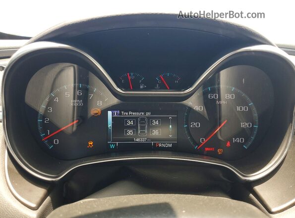 2G1145S32G9206636 2016 CHEVROLET IMPALA Белый Вид щитка приборов
