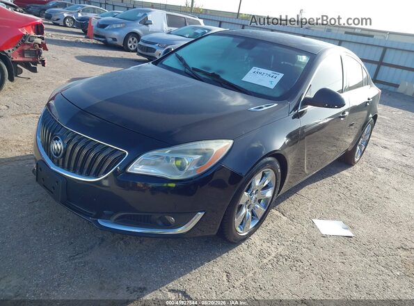 2G4GK5EX1G9109347 2016 BUICK REGAL Black წინა მარცხენა ხედი სამი მეოთხედიდან