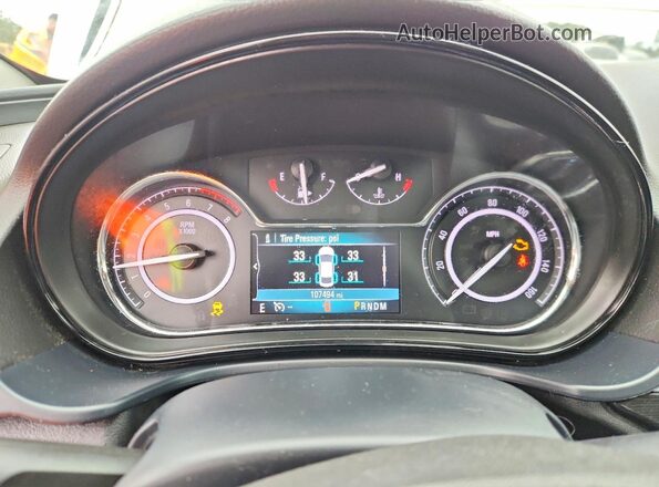 2G4GK5EX1G9157592 2016 BUICK REGAL Gold Вид щитка приладів