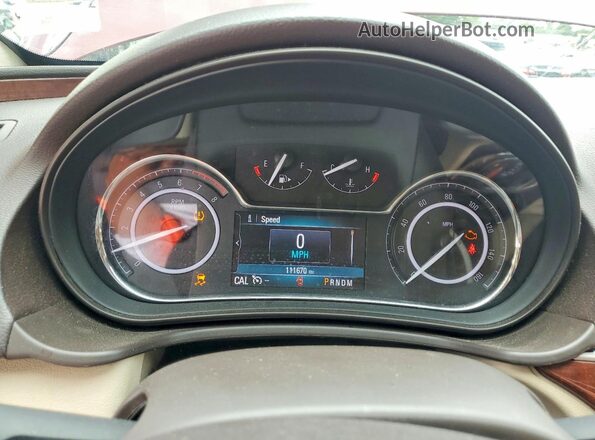 2G4GK5EX2G9198975 2016 BUICK REGAL Red ხელსაწყოთა პანელის ხედი