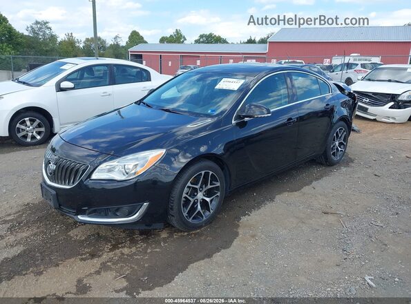 2G4GL5EX9H9186451 2017 BUICK REGAL Black Առջևի ձախ երեք քառորդ տեսարան