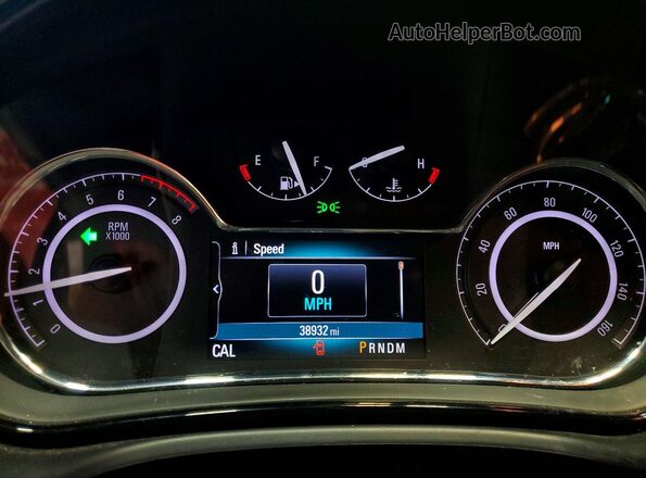 2G4GL5EXXH9154799 2017 BUICK REGAL Burgundy ხელსაწყოთა პანელის ხედი