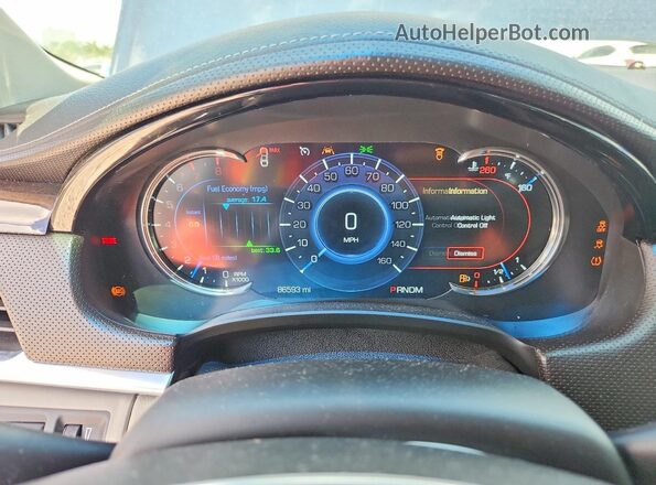 2G61P5S36G9178177 2016 CADILLAC XTS Blue ხელსაწყოთა პანელის ხედი