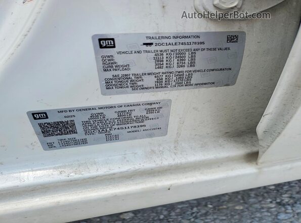 2GC1ALE74S1178395 2025 CHEVROLET SILVERADO White Engine compartment view