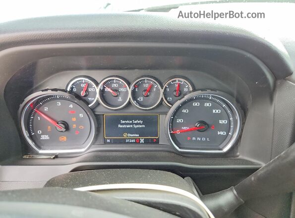 2GC1YNEY9N1246338 2022 CHEVROLET SILVERADO White Widok zestawu wskaźników