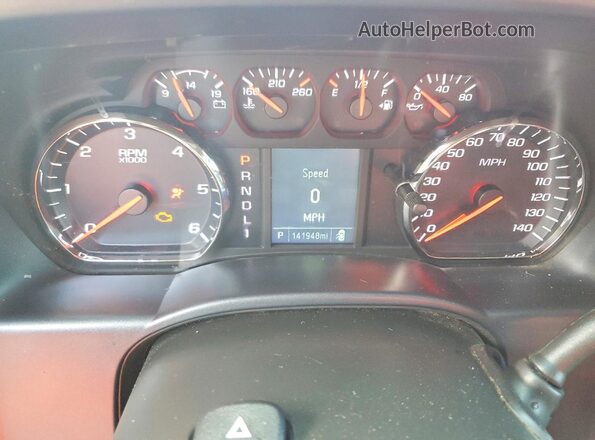 2GC2CREG8K1228555 2019 CHEVROLET SILVERADO Red Instrument cluster view