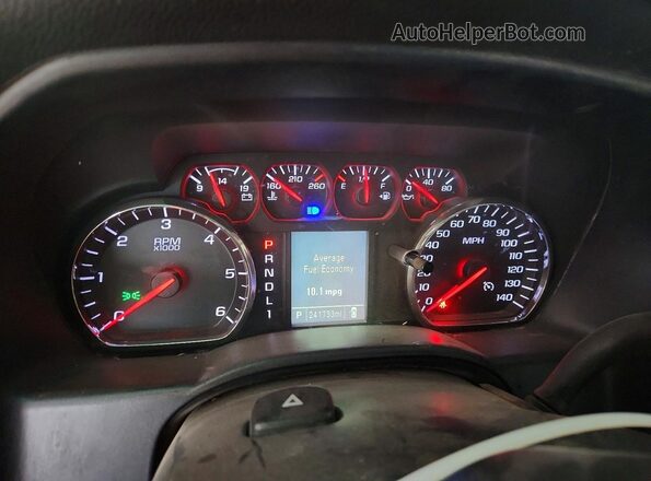 2GC2KREG2K1165536 2019 CHEVROLET SILVERADO White Вид щитка приладів