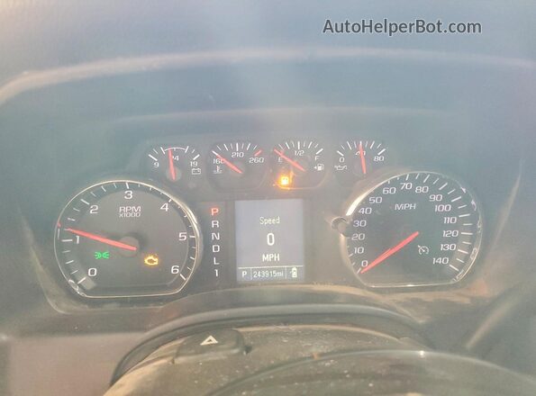 2GC2KREGXK1242900 2019 CHEVROLET SILVERADO White Widok zestawu wskaźników