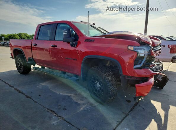 2GC4YNEY8R1231297 2024 CHEVROLET SILVERADO Красный Передняя правая четверть