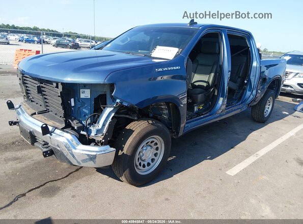 2GCUDAED3R1245674 2024 CHEVROLET SILVERADO Blue Առջևի ձախ երեք քառորդ տեսարան