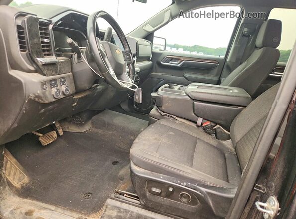 2GCUDDED5P1105978 2023 CHEVROLET SILVERADO Black Вид салону спереду