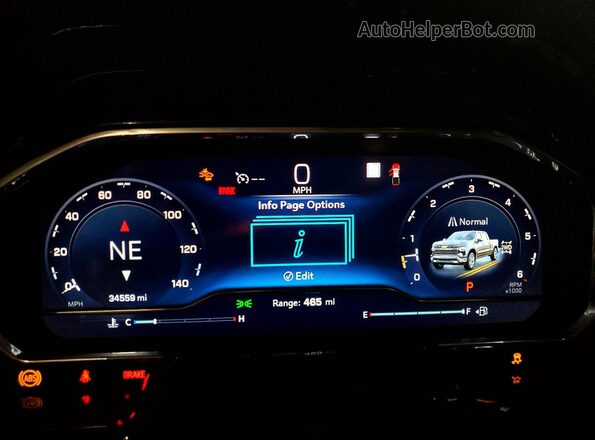 2GCUDEED3P1106651 2023 CHEVROLET SILVERADO Blue Vista del cuadro de instrumentos