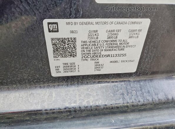 2GCUDEED5R1133255 2024 CHEVROLET SILVERADO Black Vista del compartimento del motor