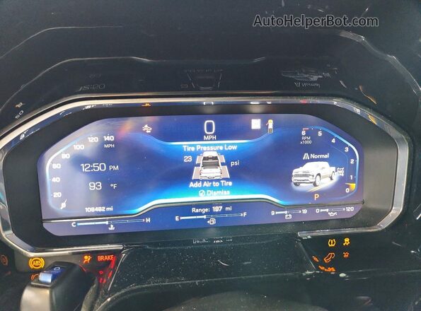 2GCUDGED5P1105416 2023 CHEVROLET SILVERADO White ხელსაწყოთა პანელის ხედი