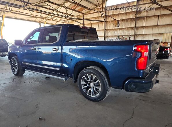 2GCUDJED8N1514455 2022 CHEVROLET SILVERADO Blue Trasero izquierdo