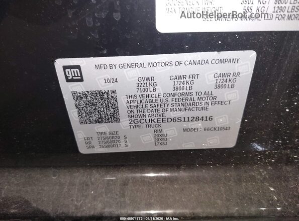2GCUKEED6S1128416 2025 CHEVROLET SILVERADO Черный Вид подкапотного пространства