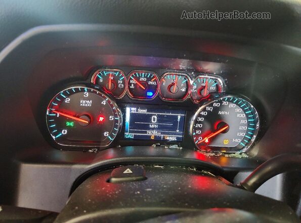 2GCVKPEC0K1127799 2019 CHEVROLET SILVERADO Black ხელსაწყოთა პანელის ხედი