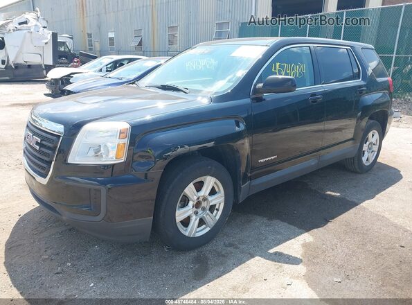 2GKALMEK0G6283843 2016 GMC TERRAIN Black წინა მარცხენა ხედი სამი მეოთხედიდან