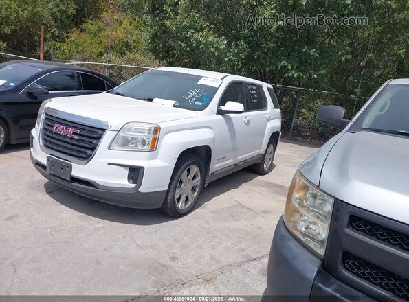 2GKALMEK0H6162201 2017 GMC TERRAIN White Vista tres cuartos delantera izquierda