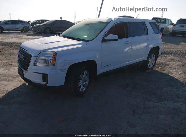 2GKALMEK1G6139847 2016 GMC TERRAIN White Przód lewy