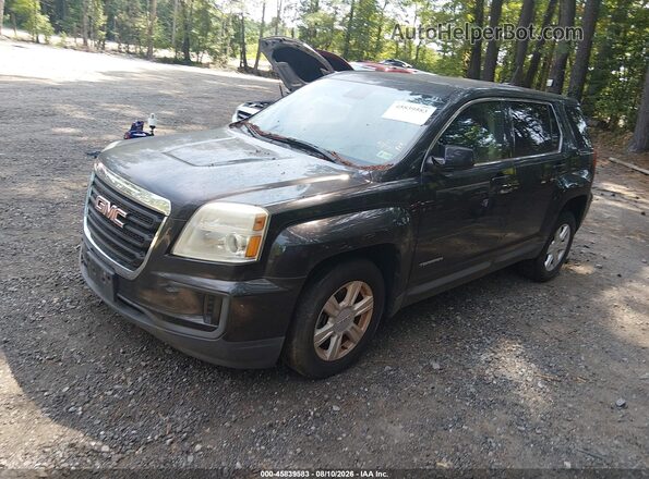 2GKALMEK1G6275069 2016 GMC TERRAIN Black Передня ліва чверть