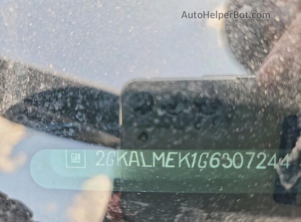 2GKALMEK1G6307244 2016 GMC TERRAIN Black Вид наклейки з VIN-кодом