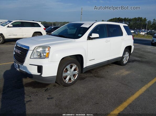 2GKALMEK2H6256726 2017 GMC TERRAIN White Vista tres cuartos delantera izquierda