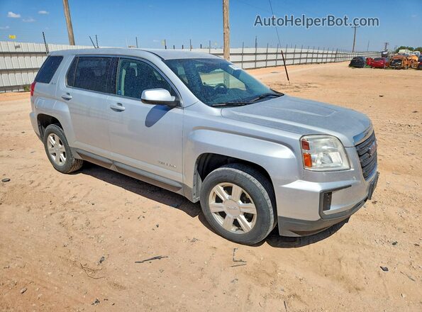 2GKALMEK3G6324238 2016 GMC TERRAIN Серебряный Передняя правая четверть