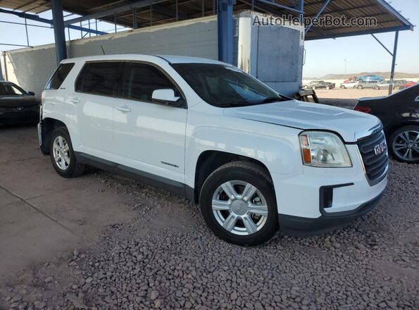 2GKALMEK6G6347285 2016 GMC TERRAIN White Delantero derecho