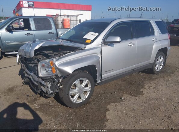 2GKALMEK6H6118218 2017 GMC TERRAIN Silver წინა მარცხენა ხედი სამი მეოთხედიდან