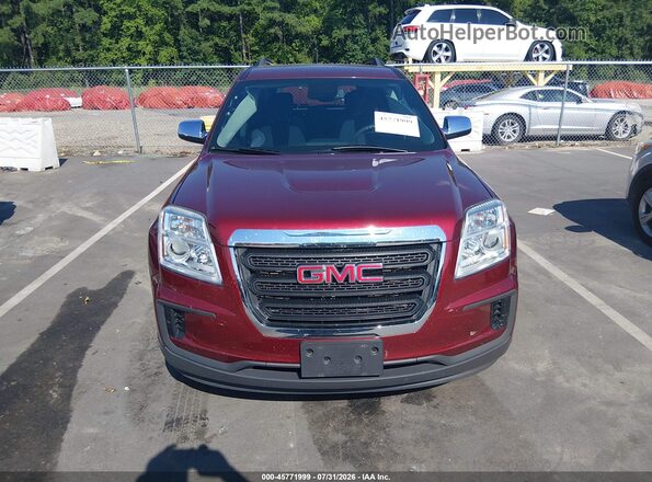 2GKALMEK6H6230369 2017 GMC TERRAIN Burgundy ხელსაწყოთა პანელის ხედი