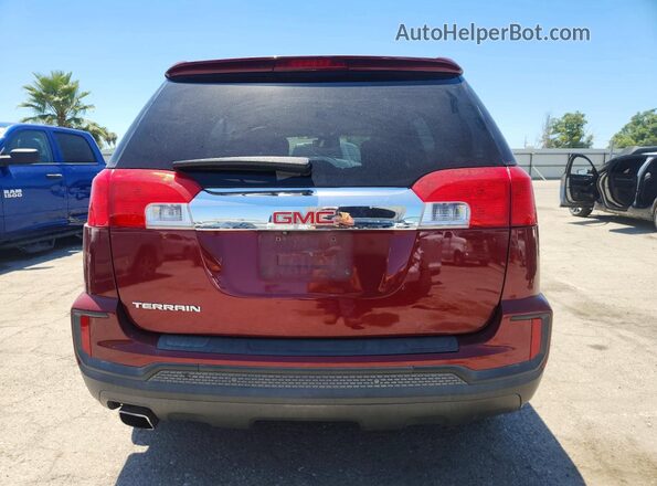 2GKALMEK8H6101131 2017 GMC TERRAIN Red Вид ззаду