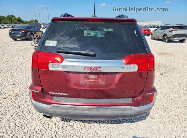 2GKALNEK5G6144779 2016 GMC TERRAIN Red Вид ззаду