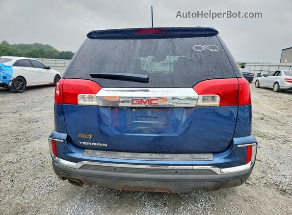 2GKALPEK7G6327693 2016 GMC TERRAIN Blue Вид ззаду