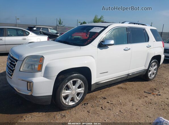 2GKALPEKXH6326684 2017 GMC TERRAIN White Vista tres cuartos delantera izquierda