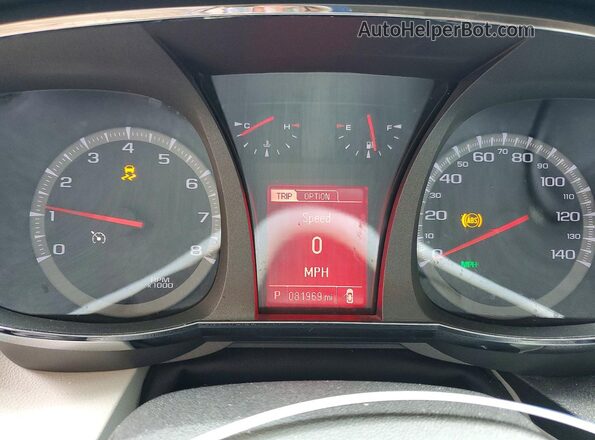 2GKFLPE33G6187656 2016 GMC TERRAIN Black Вид щитка приладів