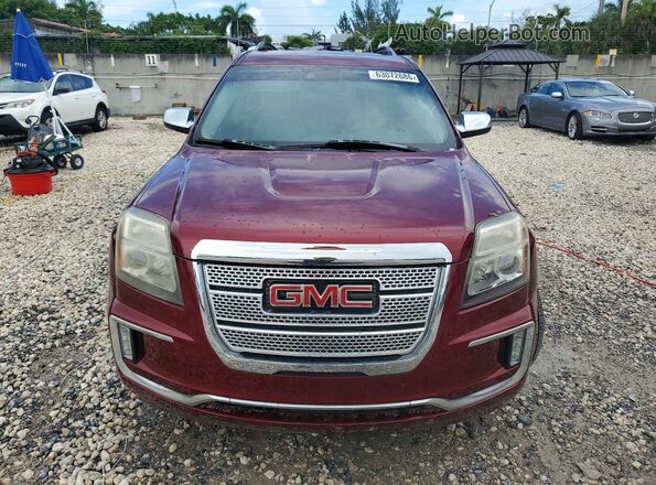 2GKFLRE36H6104105 2017 GMC TERRAIN Бордовый Вид спереди