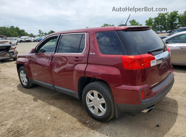 2GKFLSEK3G6351434 2016 GMC TERRAIN Red უკანა მარცხენა