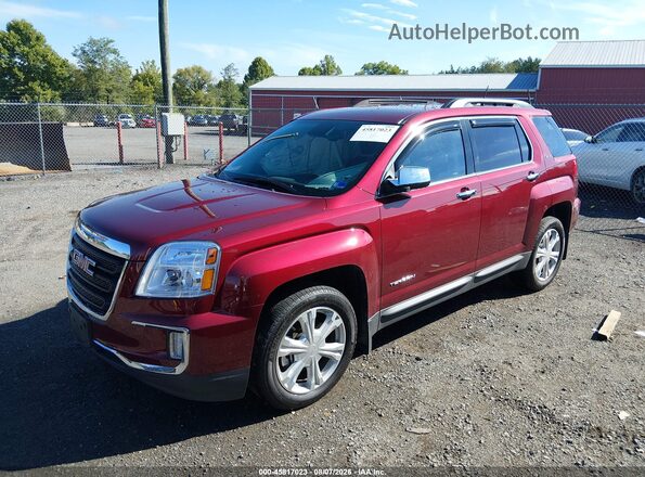 2GKFLTE30G6272656 2016 GMC TERRAIN Red Front left