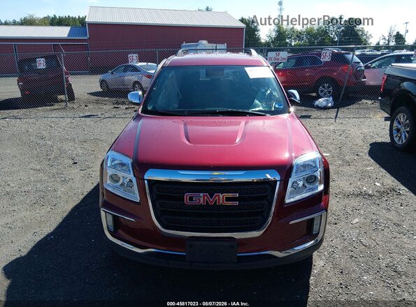 2GKFLTE30G6272656 2016 GMC TERRAIN Red Instrument cluster view