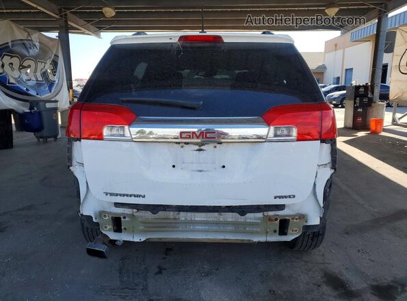 2GKFLTEKXG6104630 2016 GMC TERRAIN White Вид ззаду