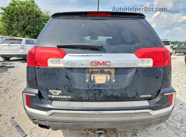 2GKFLUEK0H6320929 2017 GMC TERRAIN Black Widok zestawu wskaźników