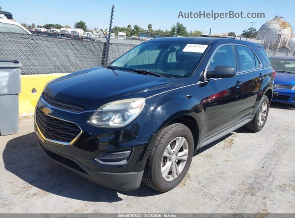 2GNALBEK1G6180812 2016 CHEVROLET EQUINOX Black წინა მარცხენა ხედი სამი მეოთხედიდან