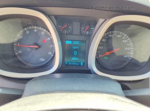 2GNALBEK4H1569989 2017 CHEVROLET EQUINOX Blue Вид щитка приладів