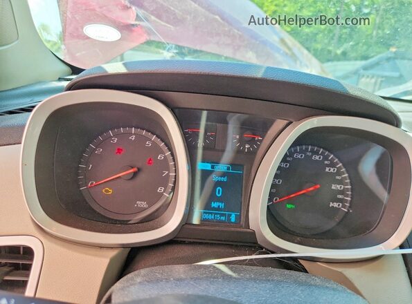 2GNALCEK8H1528481 2017 CHEVROLET EQUINOX Red Instrument cluster view