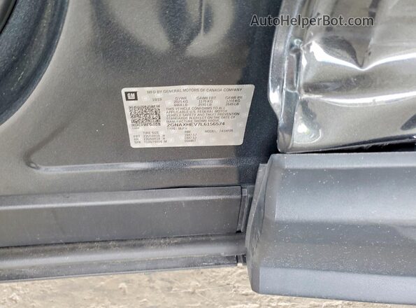 2GNAXHEV7L6156574 2020 CHEVROLET EQUINOX Charcoal Widok wnętrza 360 stopni