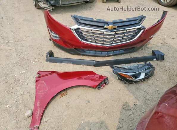 2GNAXJEV4J6129076 2018 CHEVROLET EQUINOX Red Вид наклейки з VIN-кодом