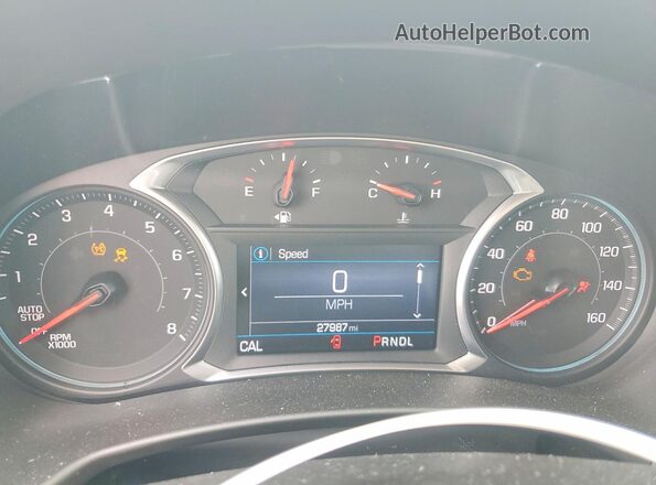 2GNAXLEX0K6295223 2019 CHEVROLET EQUINOX Maroon Вид щитка приладів